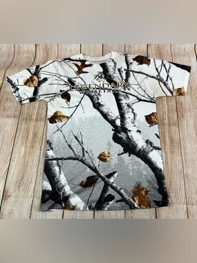 Legendary Whitetails White Camo Performance T Shirt Size Medium